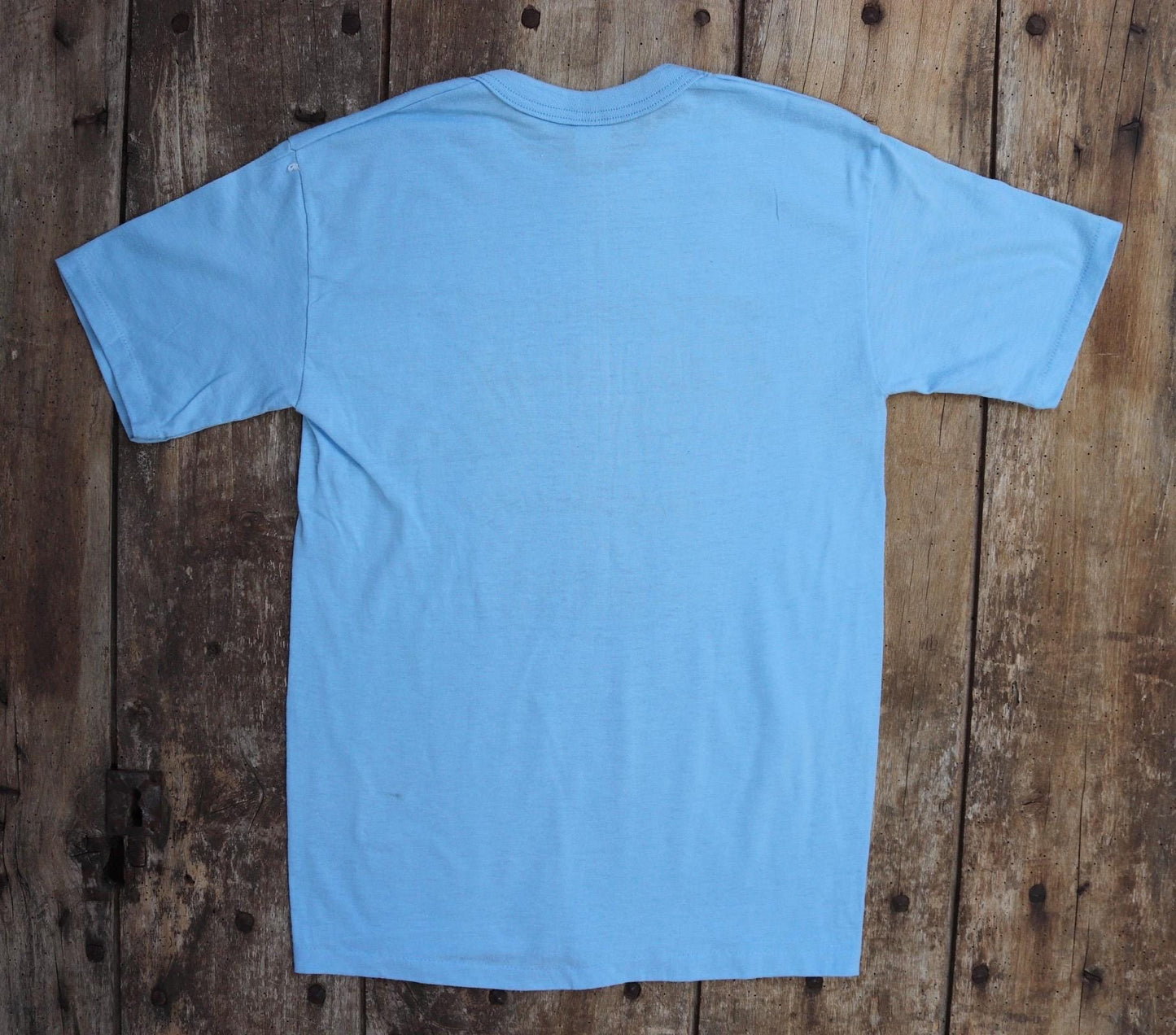 Vintage 1980s t shirt - single stitch - sports car mechanic print - 33” chest