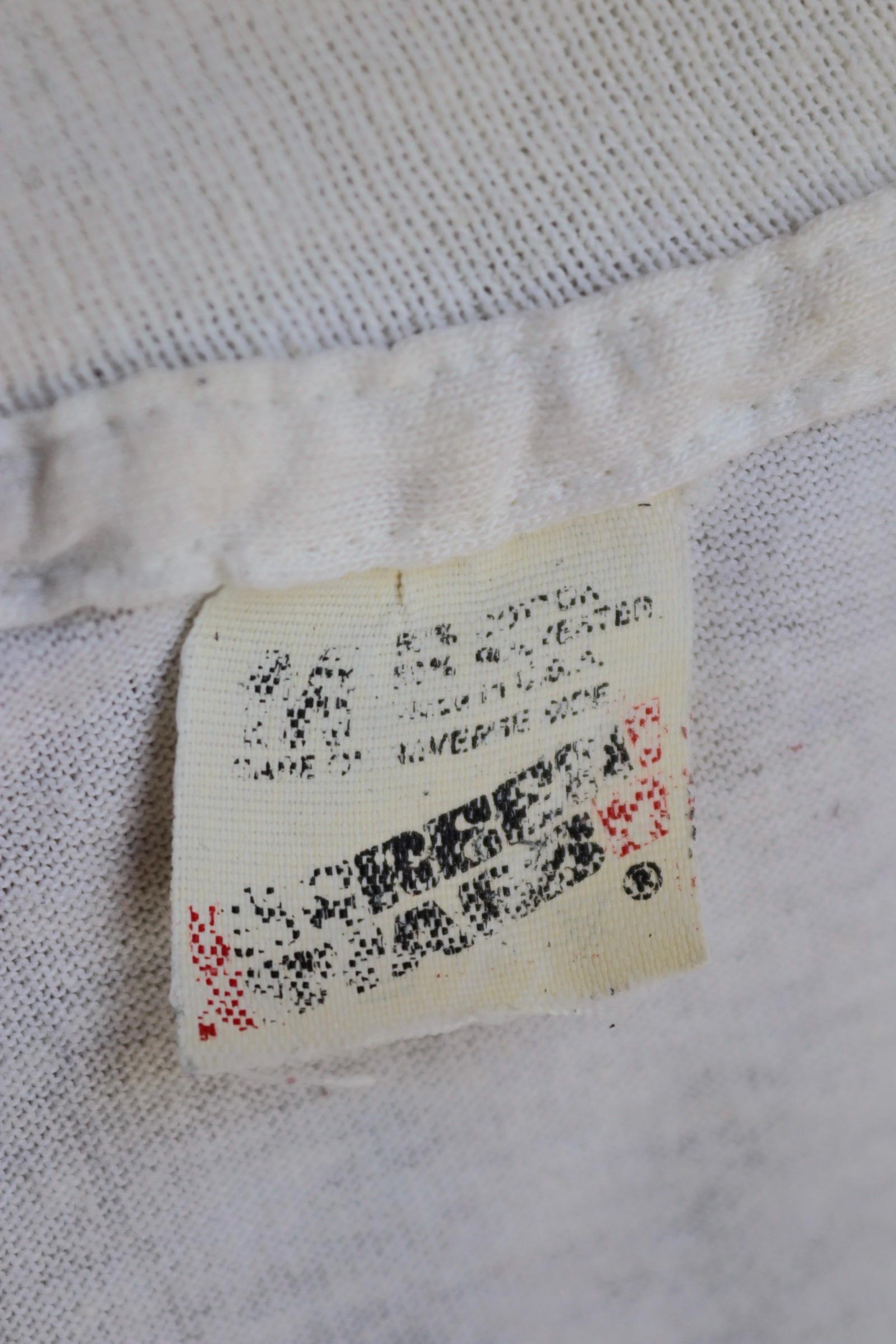 Vintage 1980s t shirt - single stitch - rock n roll print - 36” chest