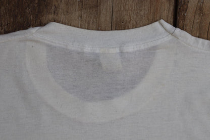 Vintage 1980s t shirt - single stitch - rock n roll print - 36” chest