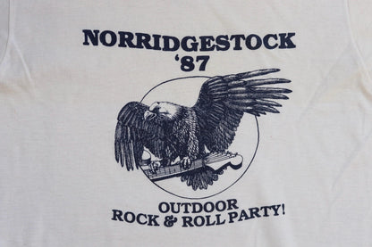 Vintage 1980s t shirt - single stitch - rock n roll print - 36” chest