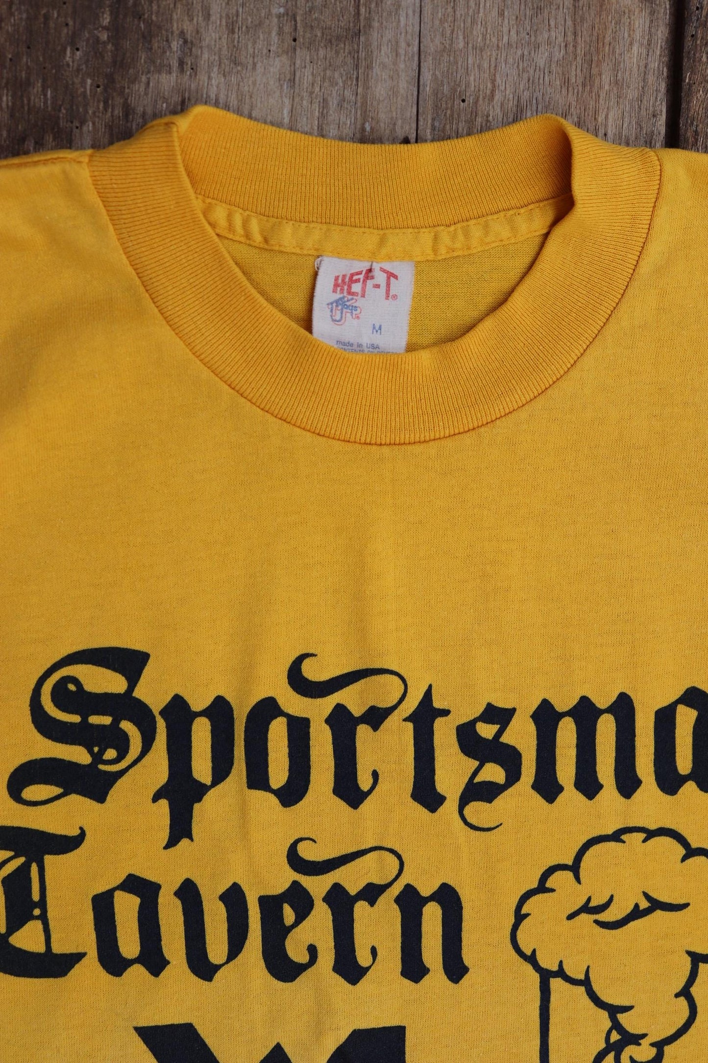 Vintage 1980s bar t shirt - single stitch - long sleeve tee - 38” chest