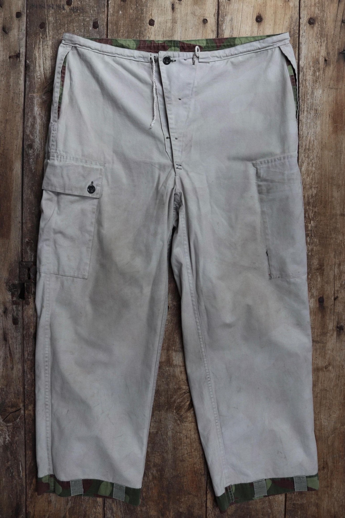 Vintage 1980s Finnish M62 camo trousers - windproof paratrooper pants - 39” x 28”
