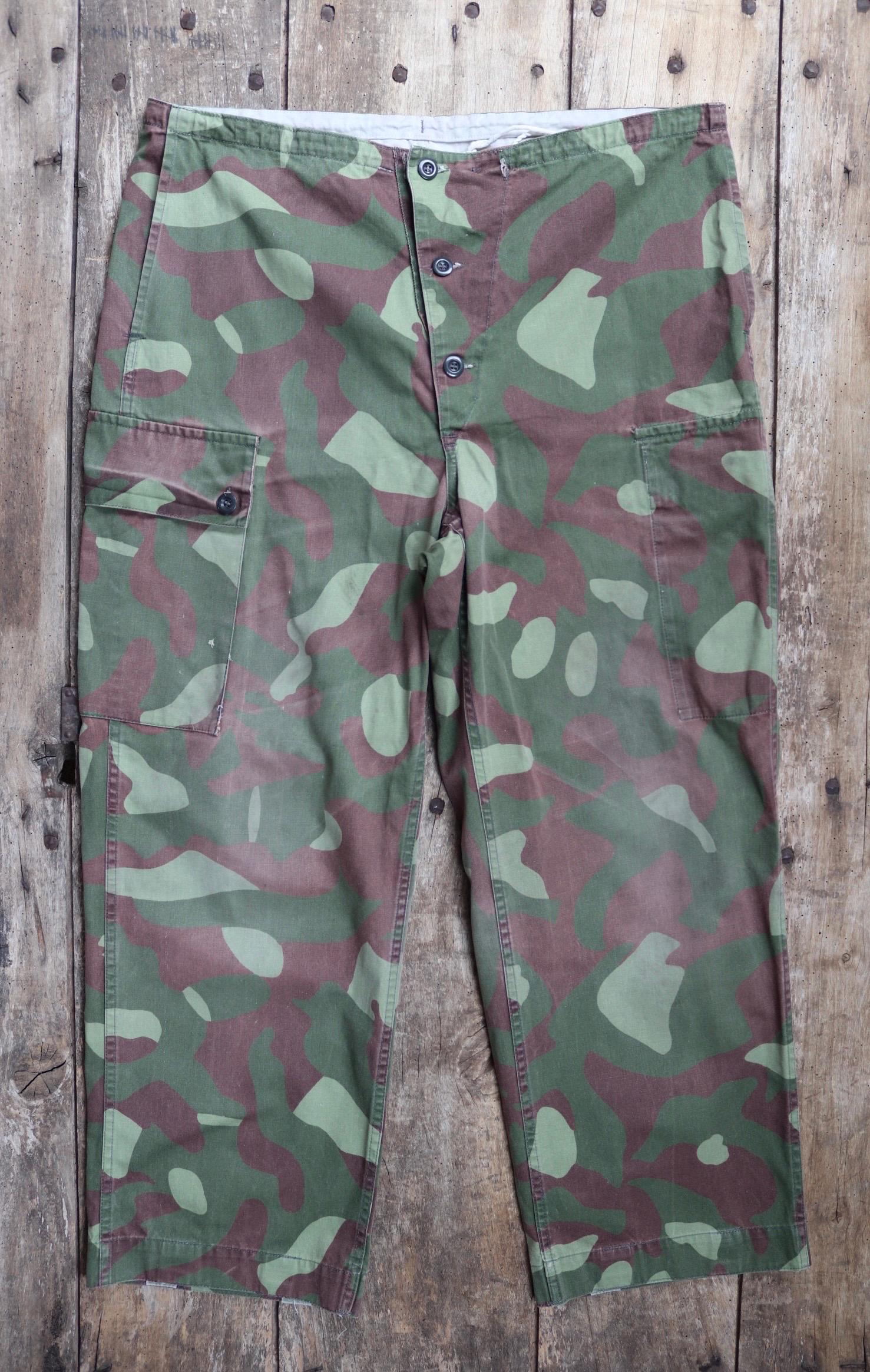 Vintage 1980s Finnish M62 camo trousers - windproof paratrooper pants - 39” x 28”