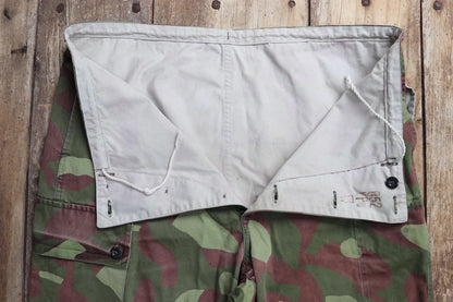 Vintage 1980s Finnish M62 camo trousers - windproof paratrooper pants - 39” x 28”