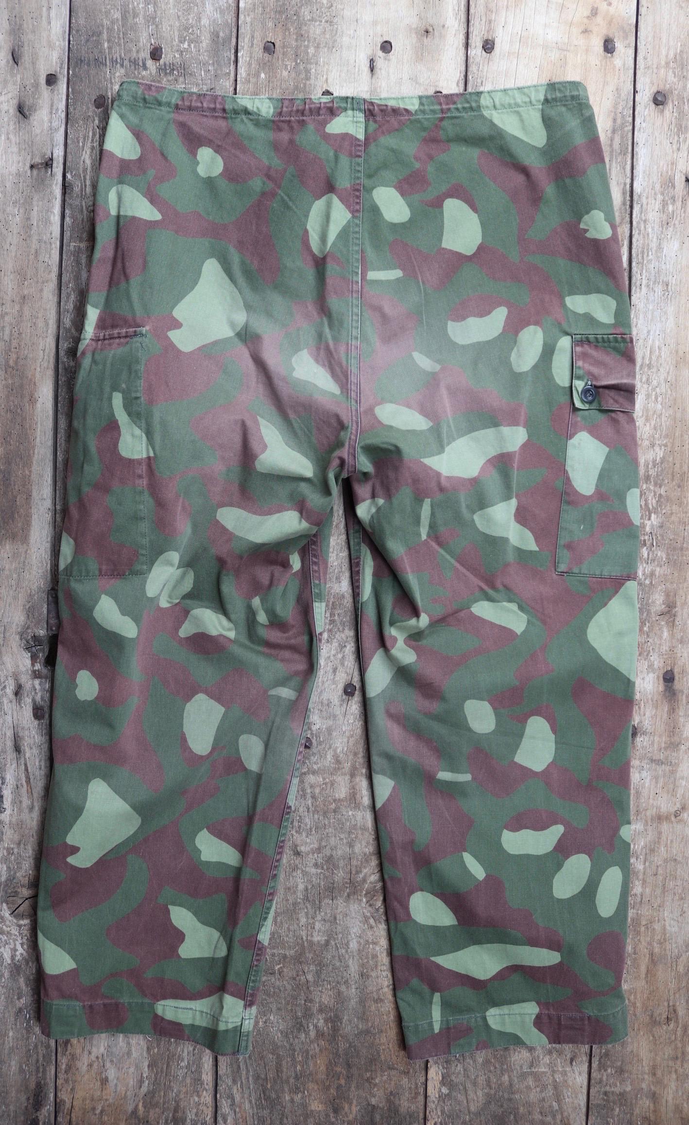 Vintage 1980s Finnish M62 camo trousers - windproof paratrooper pants - 39” x 28”
