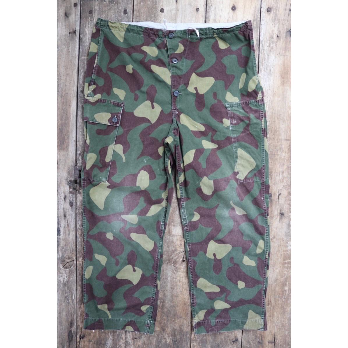 Vintage 1980s Finnish M62 camo trousers - windproof paratrooper pants - 41” x 29”
