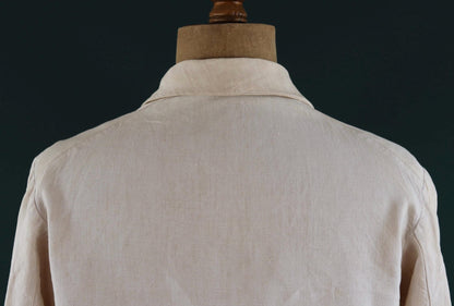 Vintage 1930s French linen suit - jacket and trousers - double breasted - buckle back pants - riviera - 38” x 28” - 44” chest