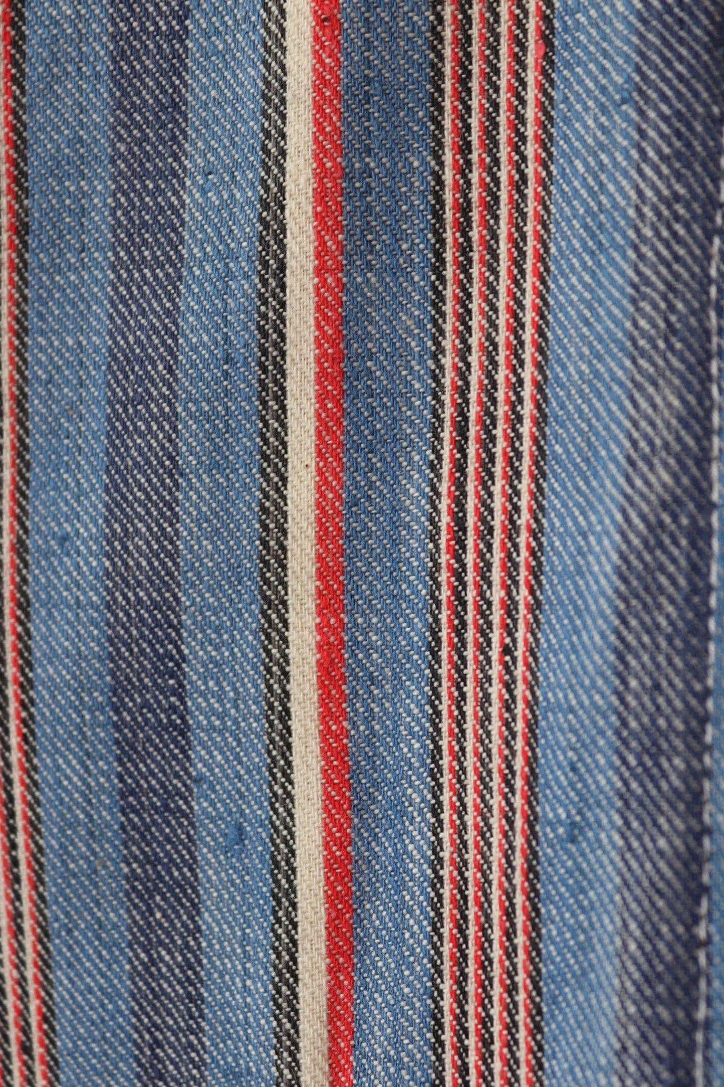 Vintage 1950s deadstock pyjama shirt - striped cotton Bulgarian jacket - 45” chest