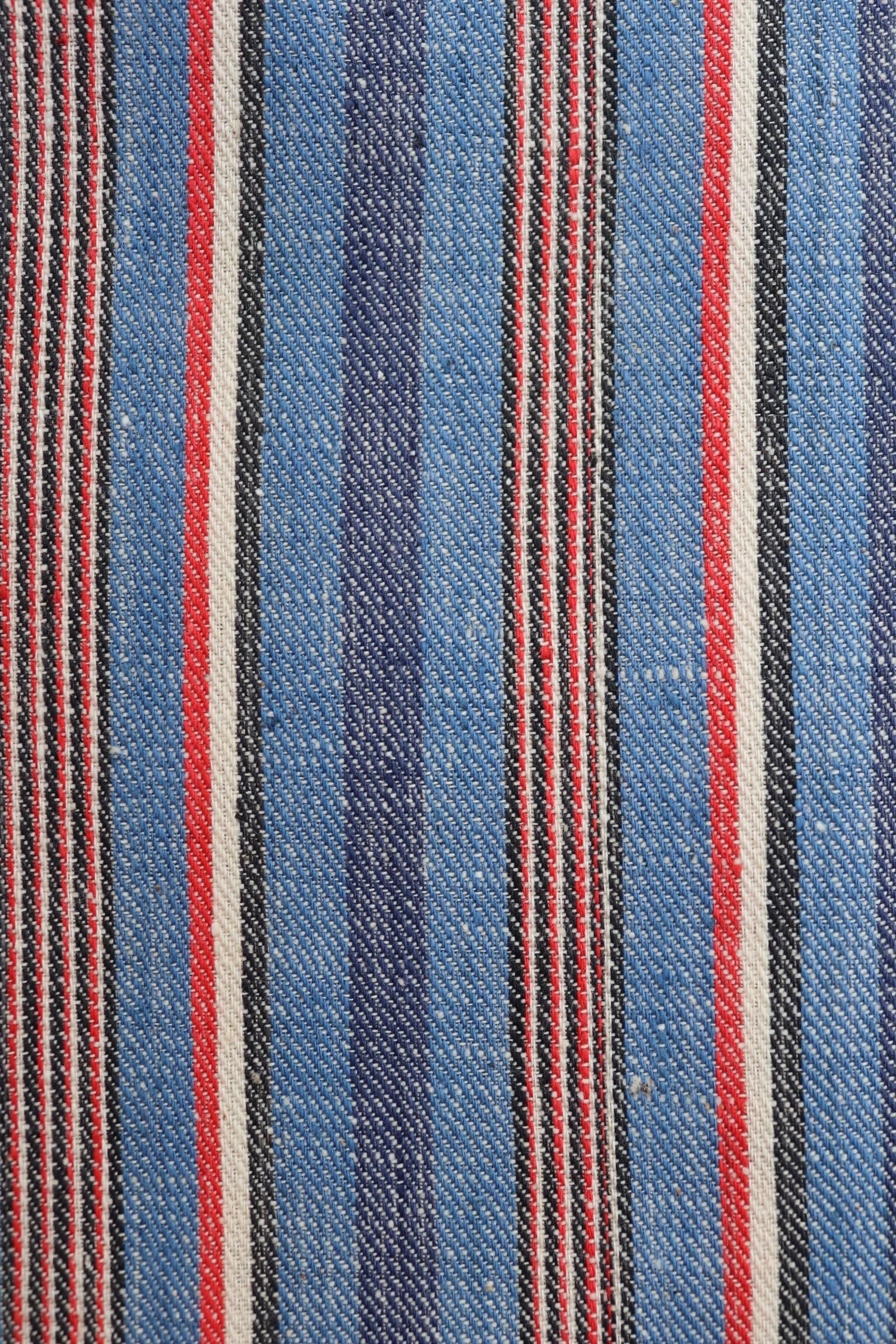 Vintage 1950s deadstock pyjama bottoms - striped cotton Bulgarian pants - 1940s drawstring trousers
