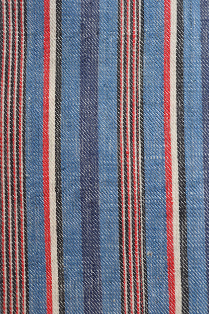 Vintage 1950s deadstock pyjama bottoms - striped cotton Bulgarian pants - 1940s drawstring trousers