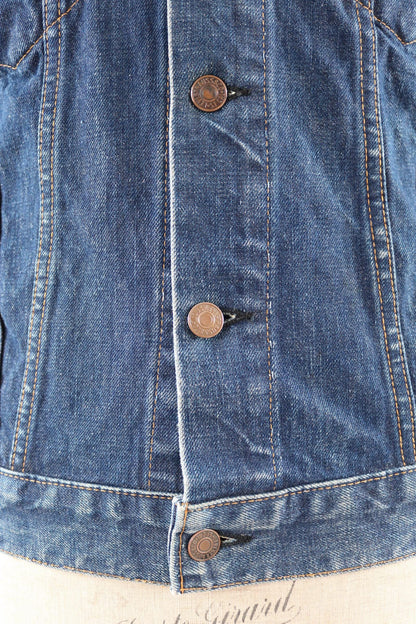 Vintage 1960s Levis big E denim jacket - Levi Strauss red tab - type 3 - trucker workwear -40” chest