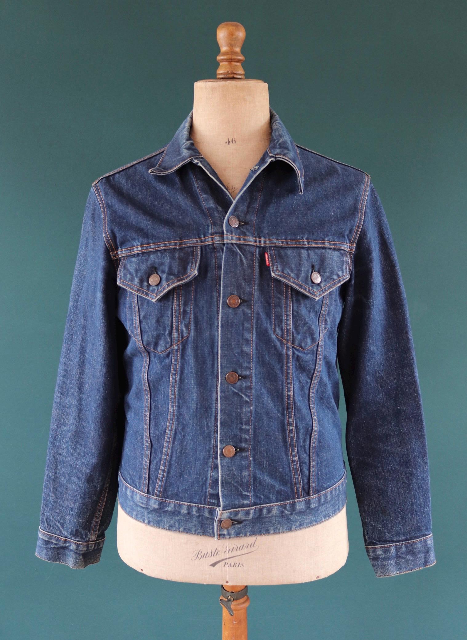 Vintage 1960s Levis big E denim jacket - Levi Strauss red tab - type 3 - trucker workwear -40” chest