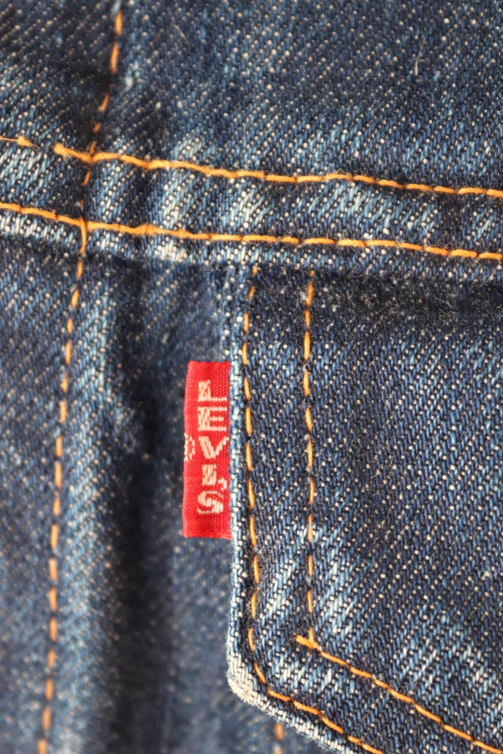 Vintage 1960s Levis big E denim jacket - Levi Strauss red tab - type 3 - trucker workwear -40” chest