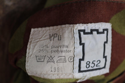 Vintage 1990s Finnish M62 camo trousers - windproof paratrooper pants - 40” x 27”