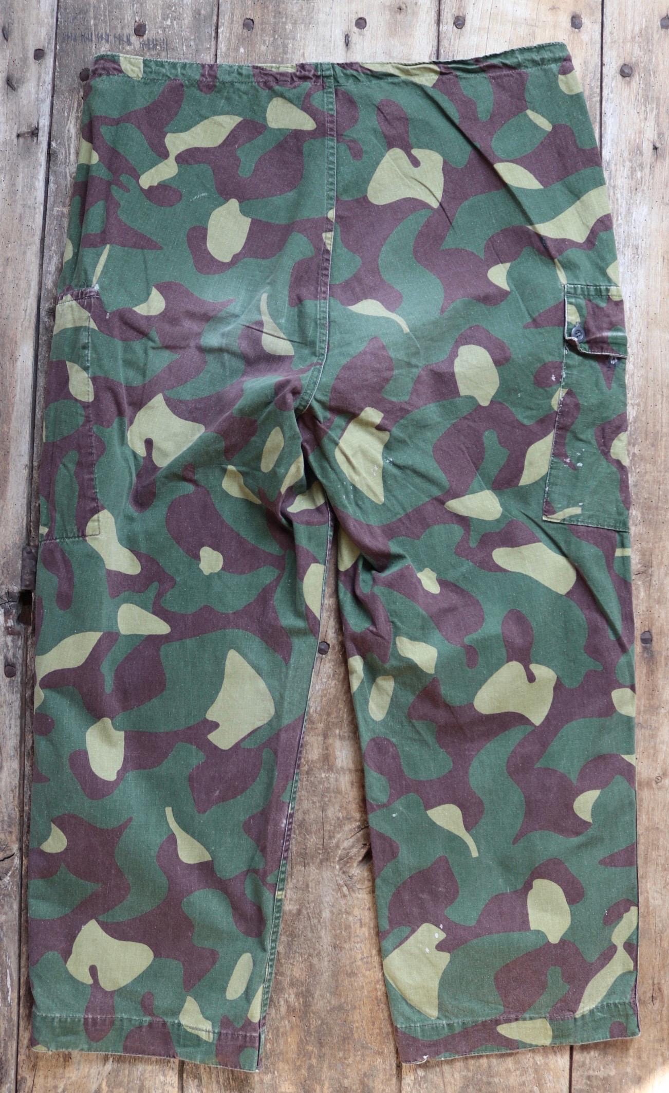 Vintage 1980s Finnish M62 camo trousers - windproof paratrooper pants - 42” x 29”