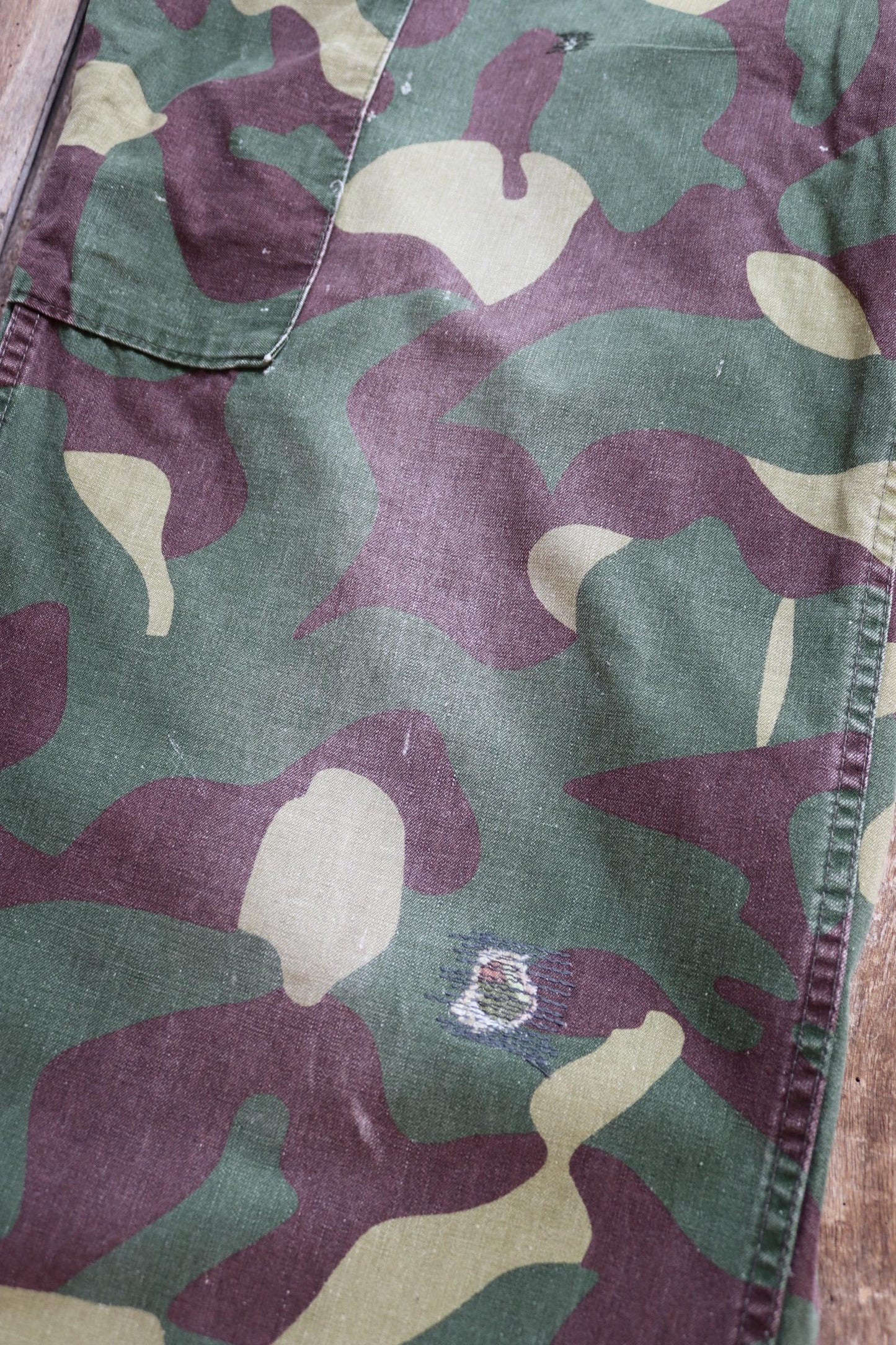 Vintage 1980s Finnish M62 camo trousers - windproof paratrooper pants - 42” x 29”