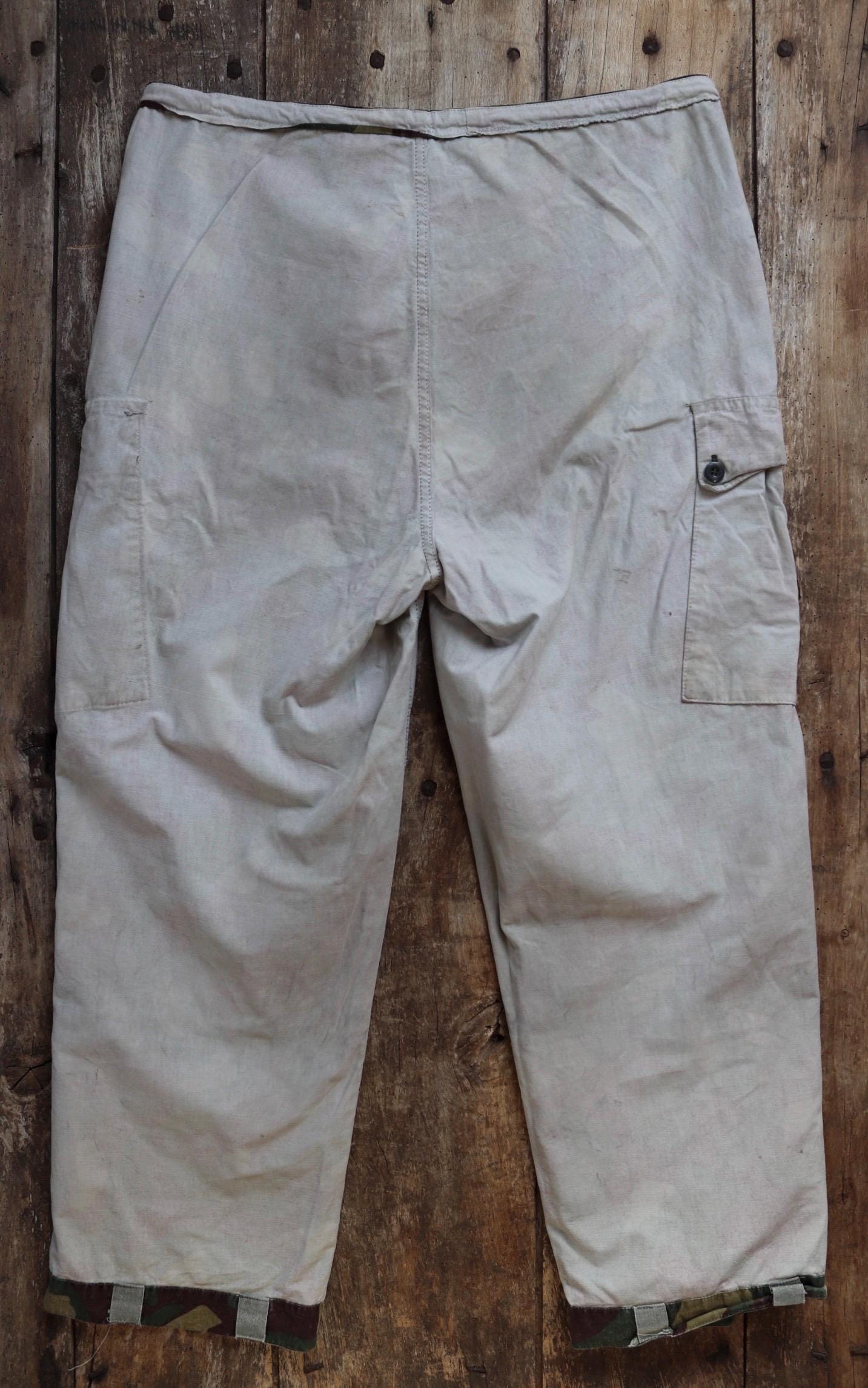 Vintage 1980s Finnish M62 camo trousers - windproof paratrooper pants - 39” x 29”