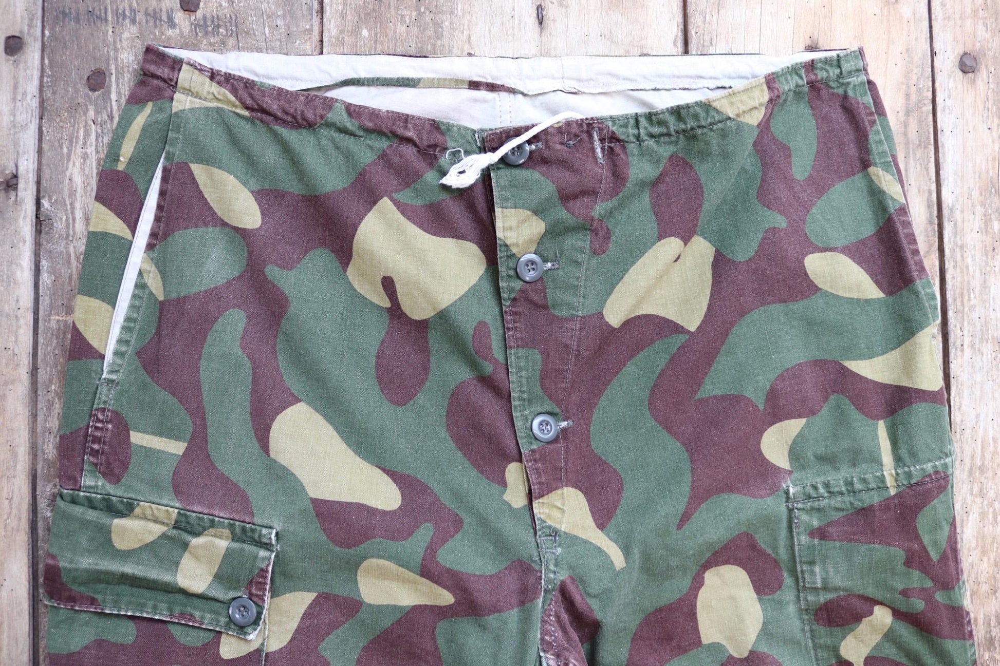 Vintage 1980s Finnish M62 camo trousers - windproof paratrooper pants - 39” x 29”
