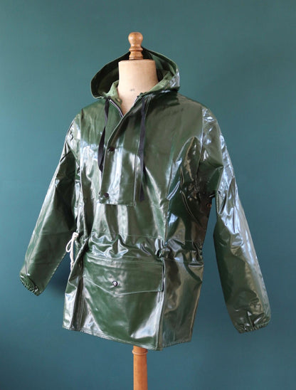 Vintage 1960s deadstock Yarmouth Oilskins smock - PVC rainwear - foul weather workwear - 51” chest