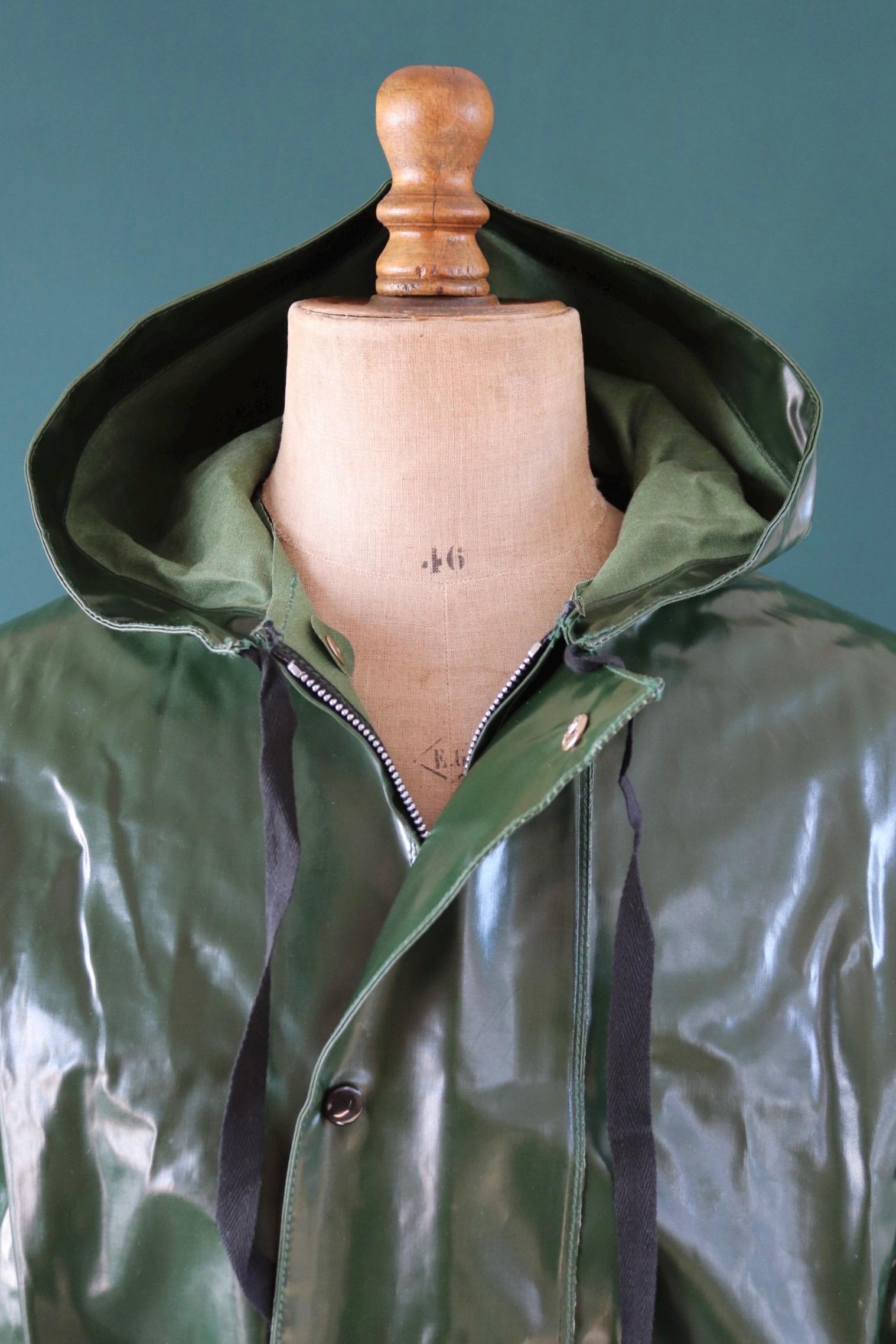 Vintage 1960s deadstock Yarmouth Oilskins smock - PVC rainwear - foul weather workwear - 51” chest