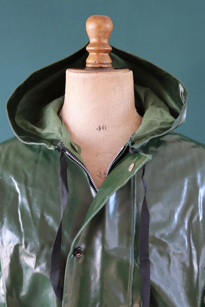Vintage 1960s deadstock Yarmouth Oilskins smock - PVC rainwear - foul weather workwear - 51” chest