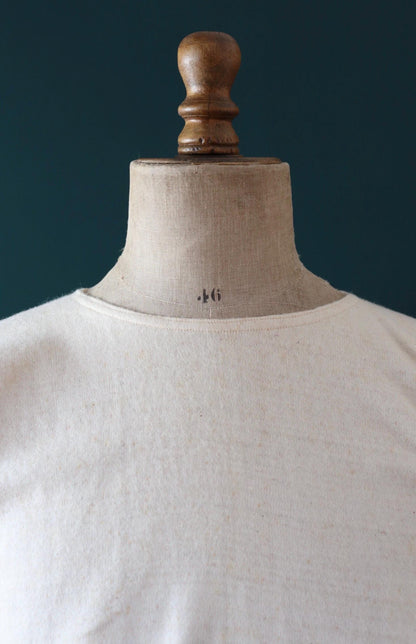 Vintage 1940s deadstock CC41 wool undershirt - WW2 clothing - Henley top - thermal layer - 44" chest