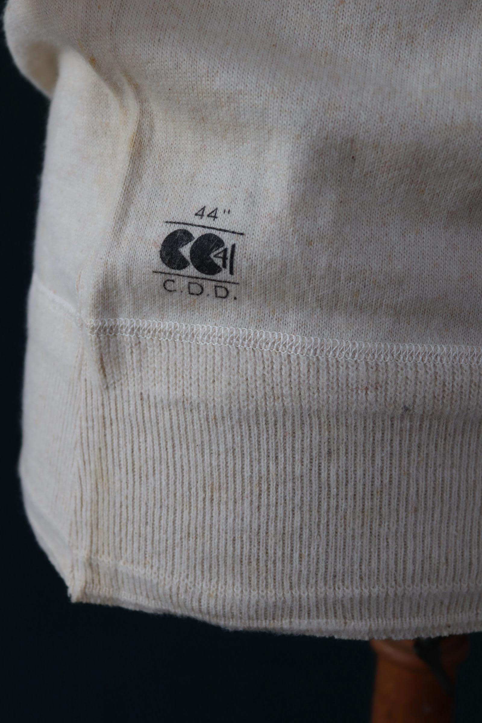 Vintage 1940s deadstock CC41 wool undershirt - WW2 clothing - Henley top - thermal layer - 44" chest