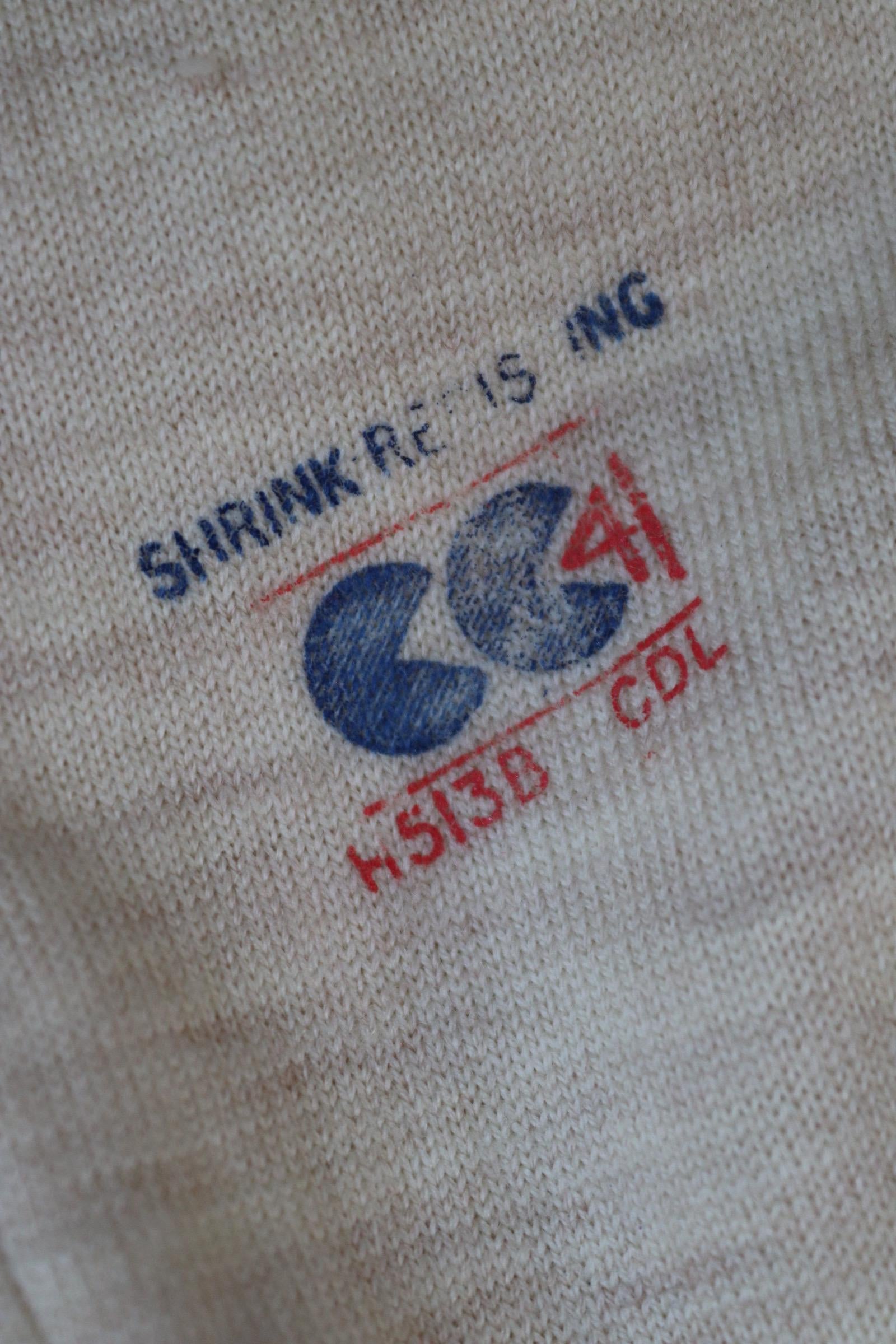 Vintage 1940s deadstock CC41 wool undershirt - WW2 clothing - Henley top - thermal layer - 36" chest