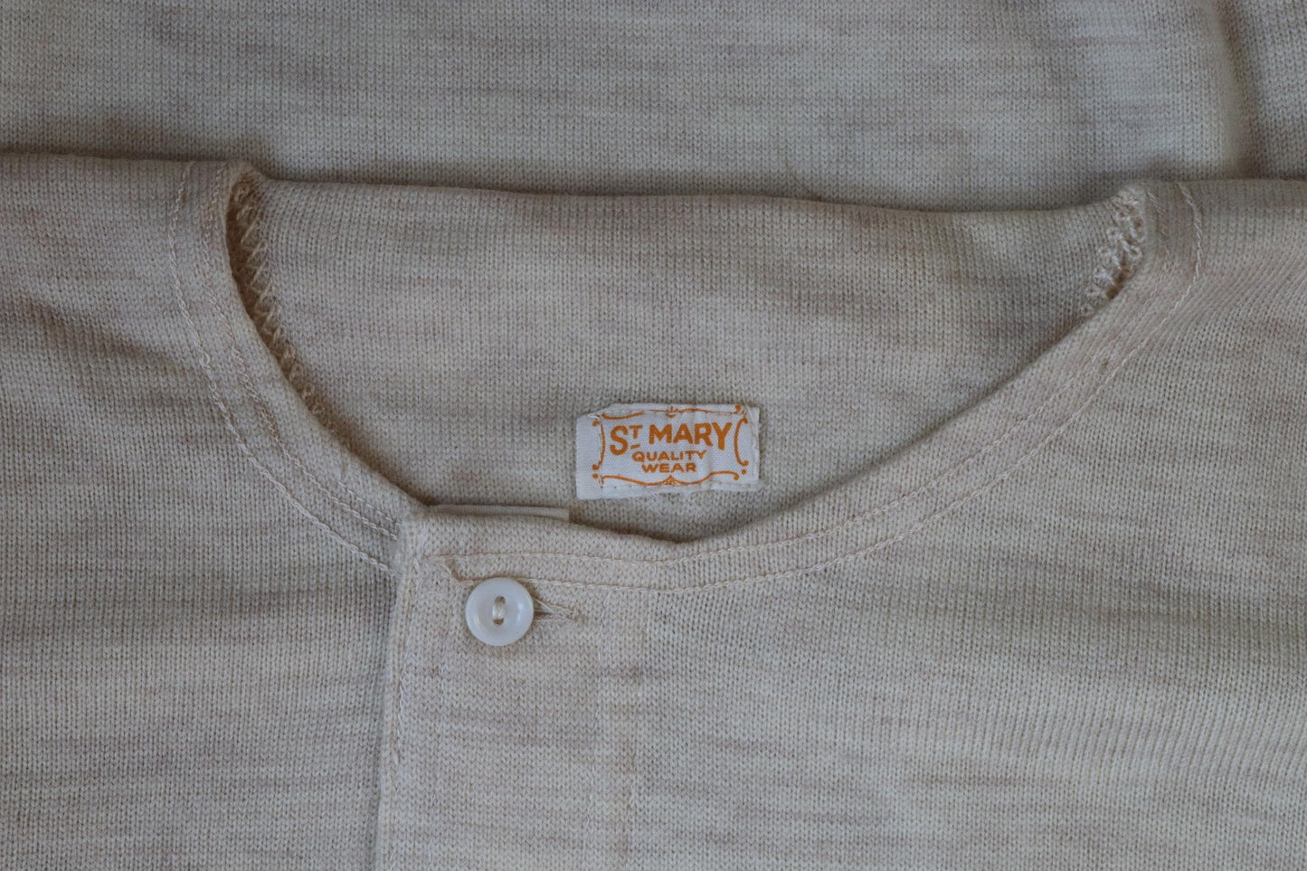 Vintage 1940s deadstock CC41 wool undershirt - WW2 clothing - Henley top - thermal layer - 36" chest
