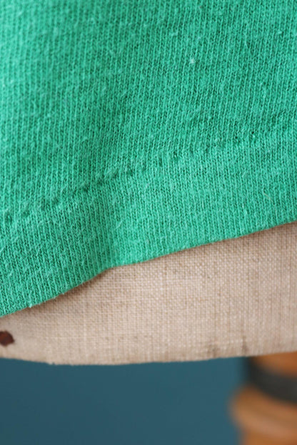 Vintage 1980s green Greek letters t shirt - sorority sportswear - football tee - 45” chest