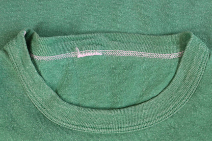 Vintage 1980s green Greek letters t shirt - sorority sportswear - football tee - 45” chest