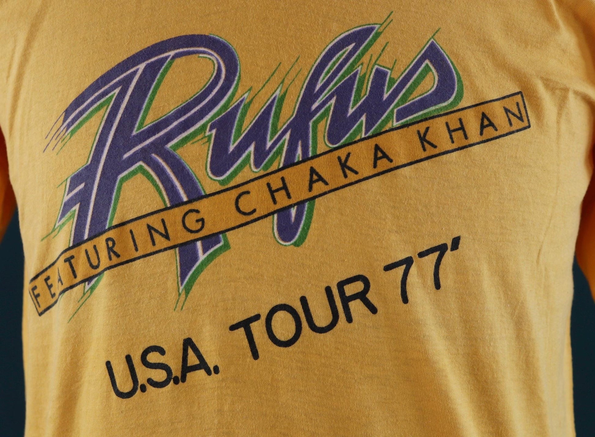 Vintage 1970s tour t shirt - Rufus and Chaka Khan - 40” chest