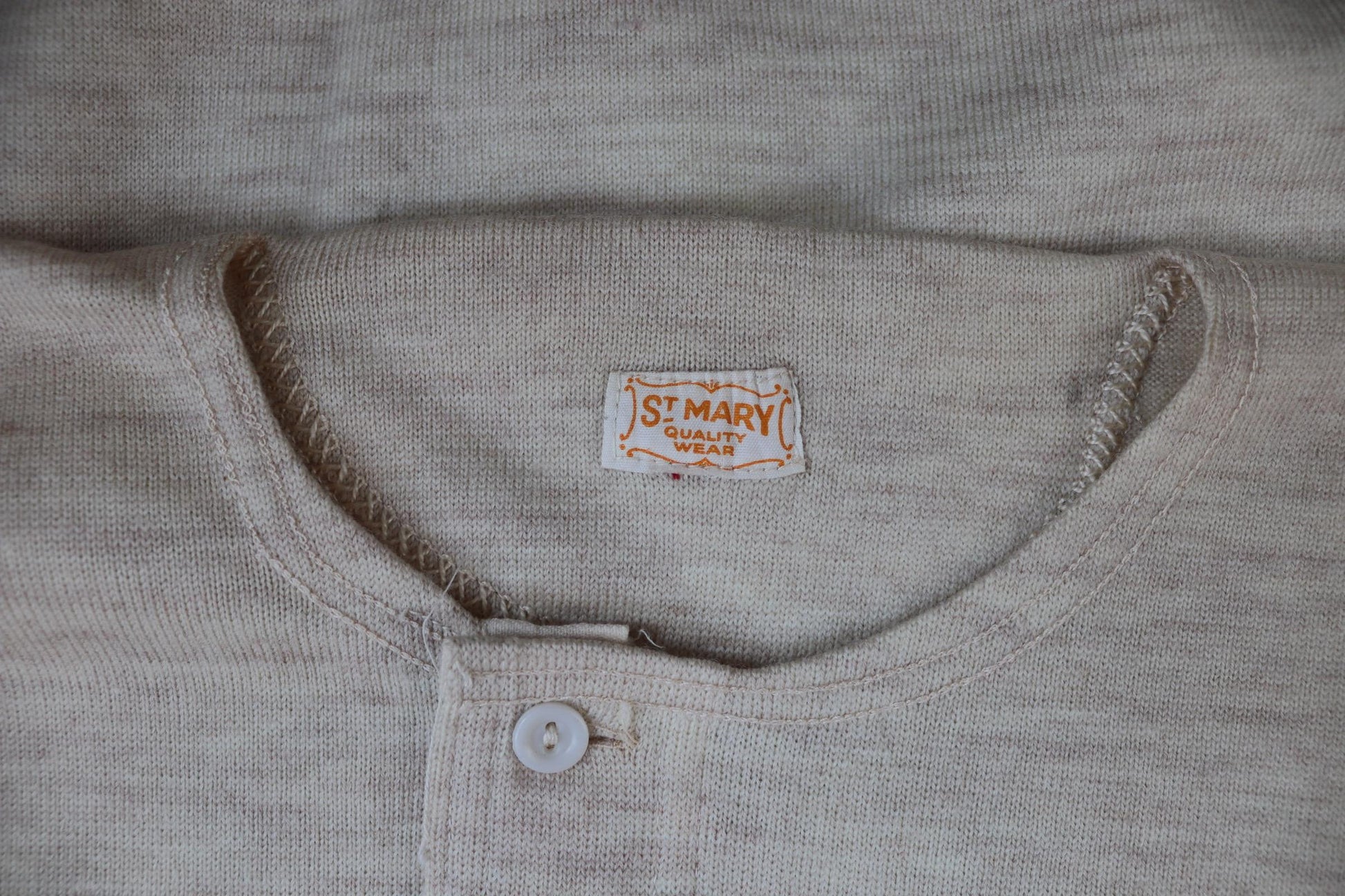 Vintage 1940s deadstock CC41 wool undershirt - WW2 clothing - Henley top - thermal layer - 37" chest