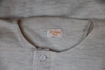 Vintage 1940s deadstock CC41 wool undershirt - WW2 clothing - Henley top - thermal layer - 37" chest