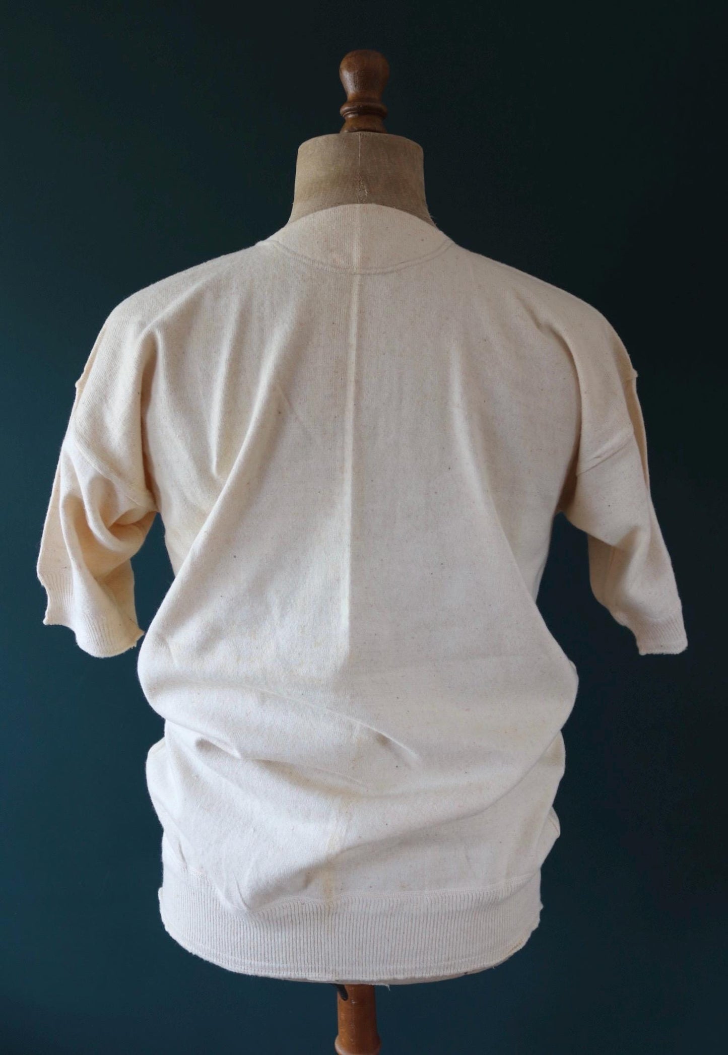 Vintage 1940s deadstock CC41 wool undershirt - WW2 clothing - Henley top - thermal layer - 44" chest