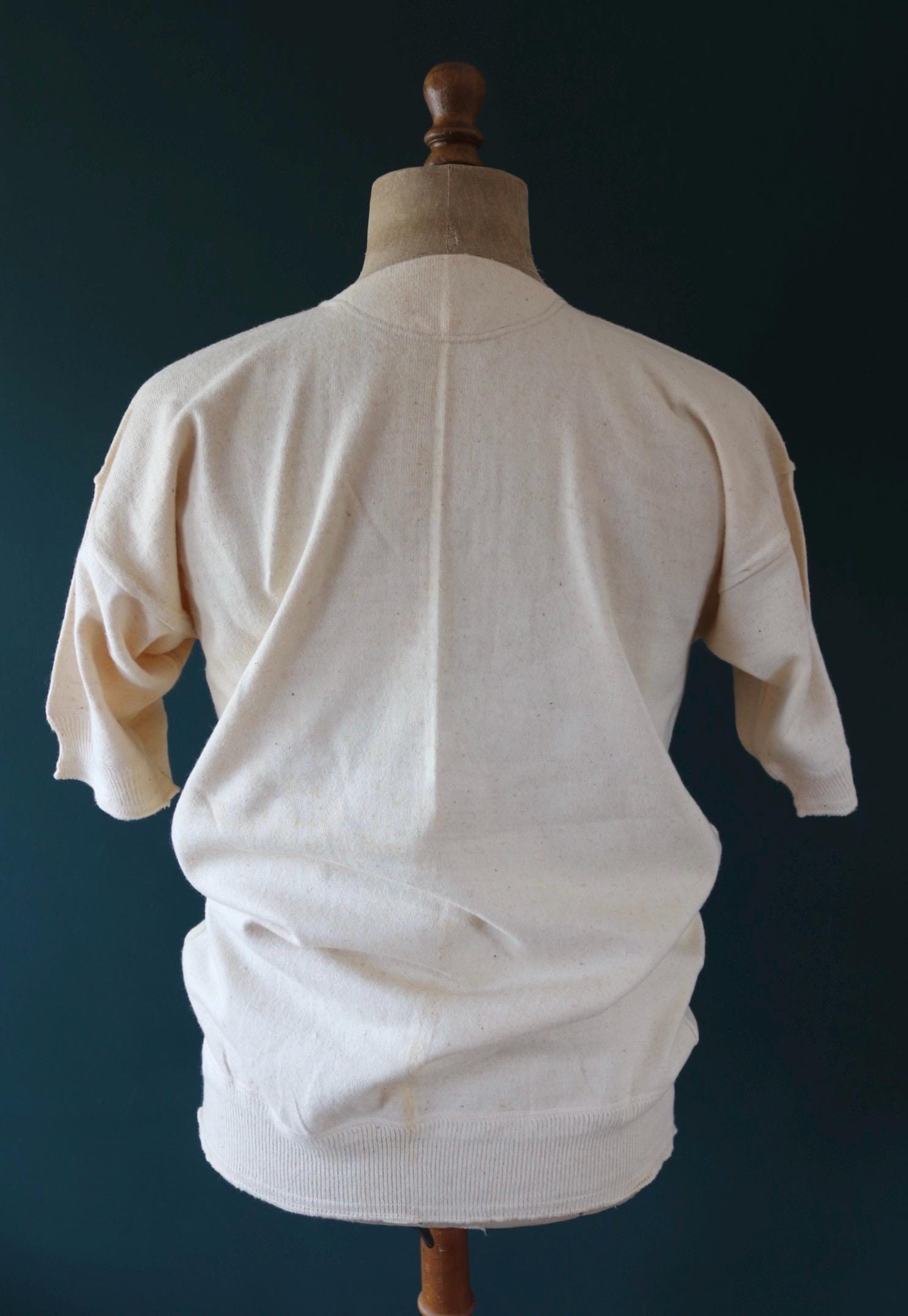 Vintage 1940s deadstock CC41 wool undershirt - WW2 clothing - Henley top - thermal layer - 44" chest