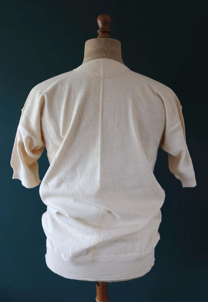 Vintage 1940s deadstock CC41 wool undershirt - WW2 clothing - Henley top - thermal layer - 44" chest