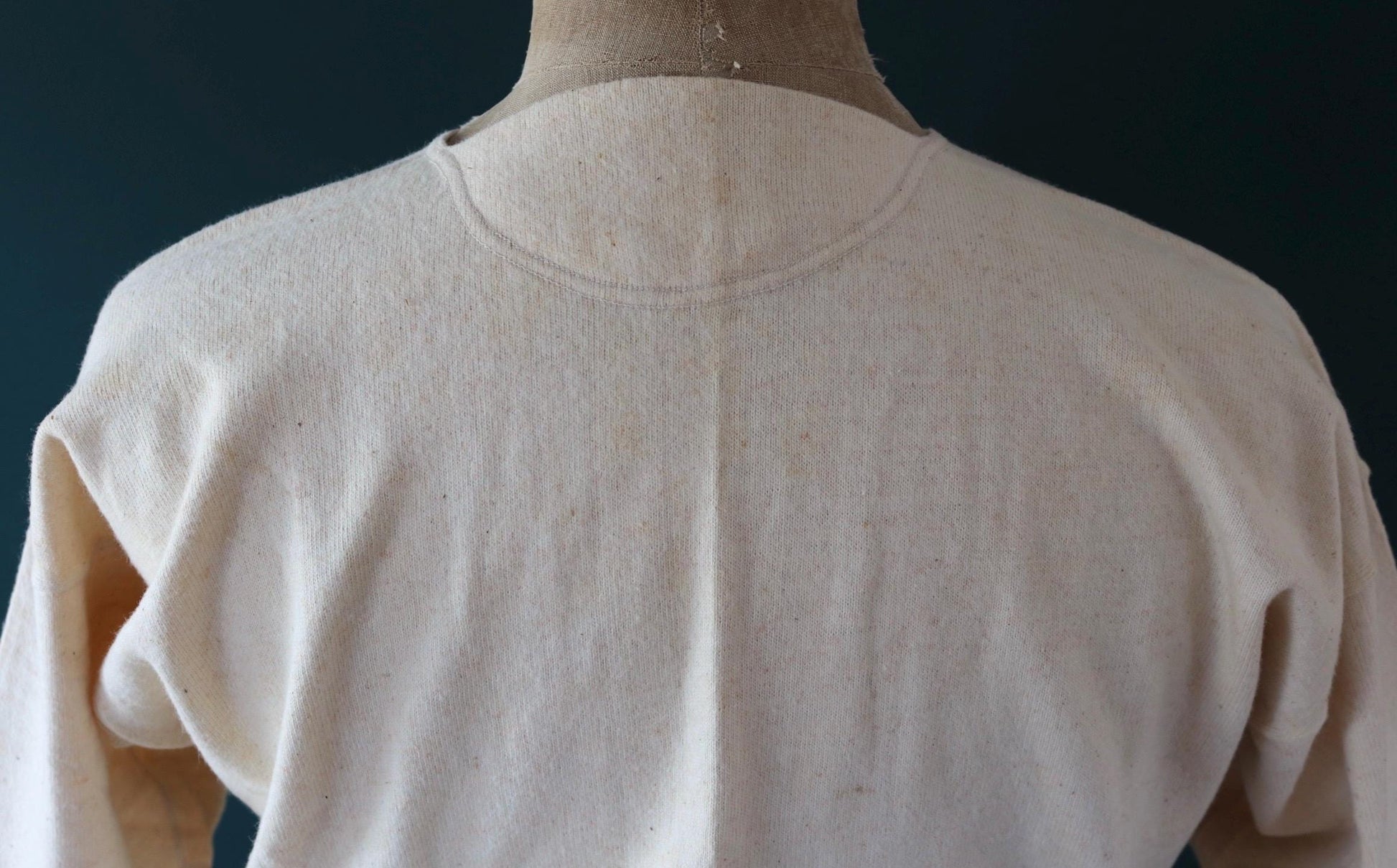 Vintage 1940s deadstock CC41 wool undershirt - WW2 clothing - Henley top - thermal layer - 44" chest
