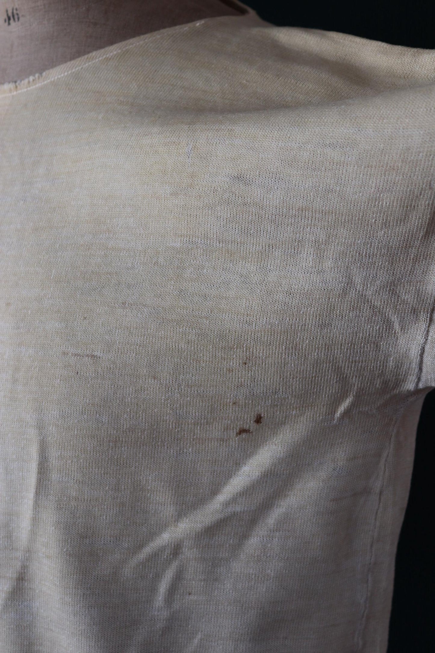 Vintage 1940s wool undershirt - WW2 clothing - Henley top - thermal layer - 44" chest