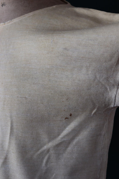 Vintage 1940s wool undershirt - WW2 clothing - Henley top - thermal layer - 44" chest