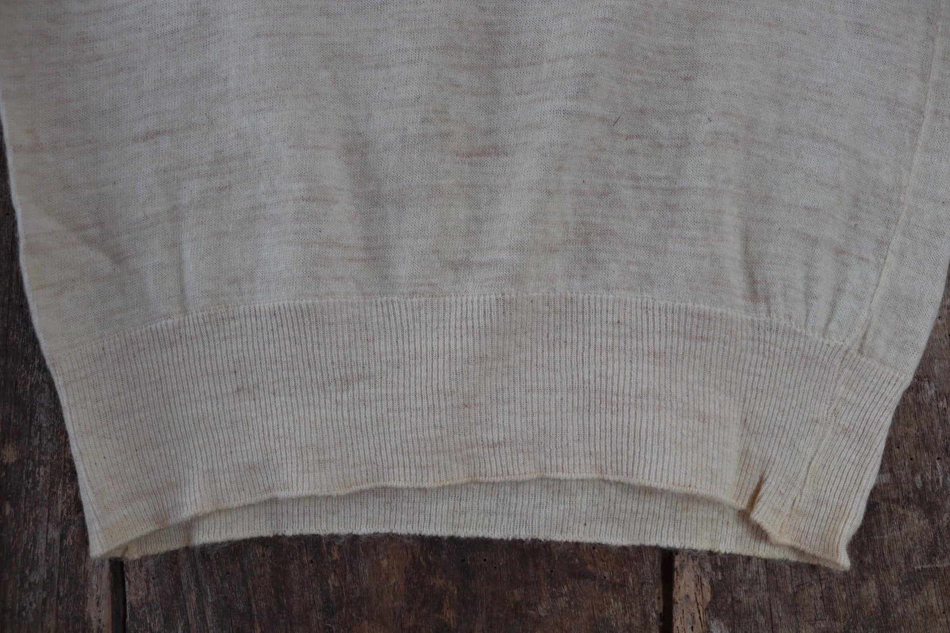 Vintage 1940s deadstock wool undershirt - WW2 clothing - Henley top - thermal layer - 35" chest