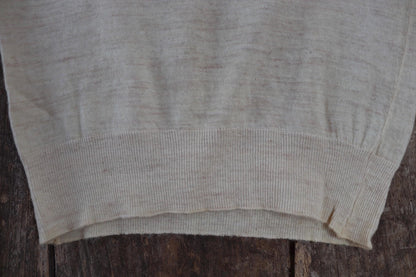 Vintage 1940s deadstock wool undershirt - WW2 clothing - Henley top - thermal layer - 35" chest