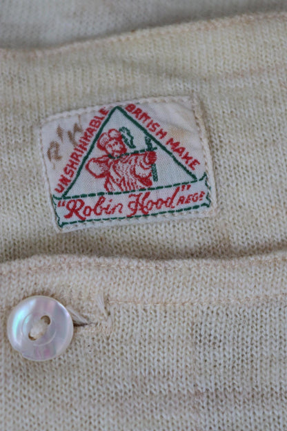 Vintage 1940s deadstock wool undershirt - WW2 clothing - Henley top - thermal layer - 35" chest