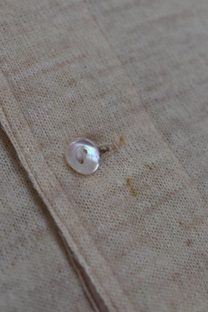 Vintage 1940s deadstock wool undershirt - WW2 clothing - Henley top - thermal layer - 35" chest