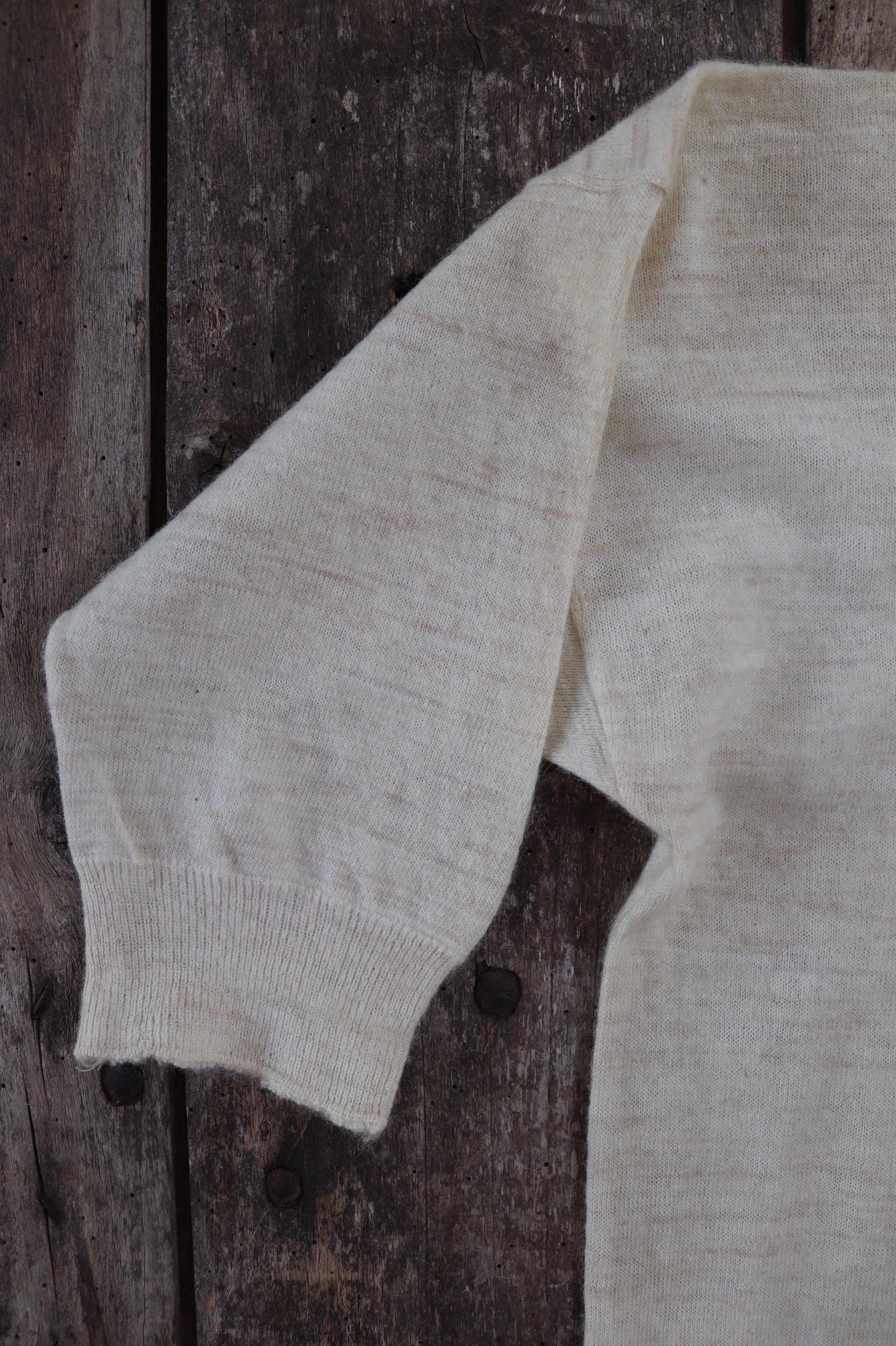 Vintage 1940s deadstock wool undershirt - WW2 clothing - Henley top - thermal layer - 35" chest
