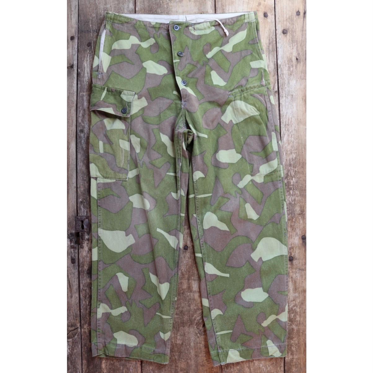 Vintage 1960s Finnish M62 camo trousers - windproof paratrooper pants - 37” x 29”