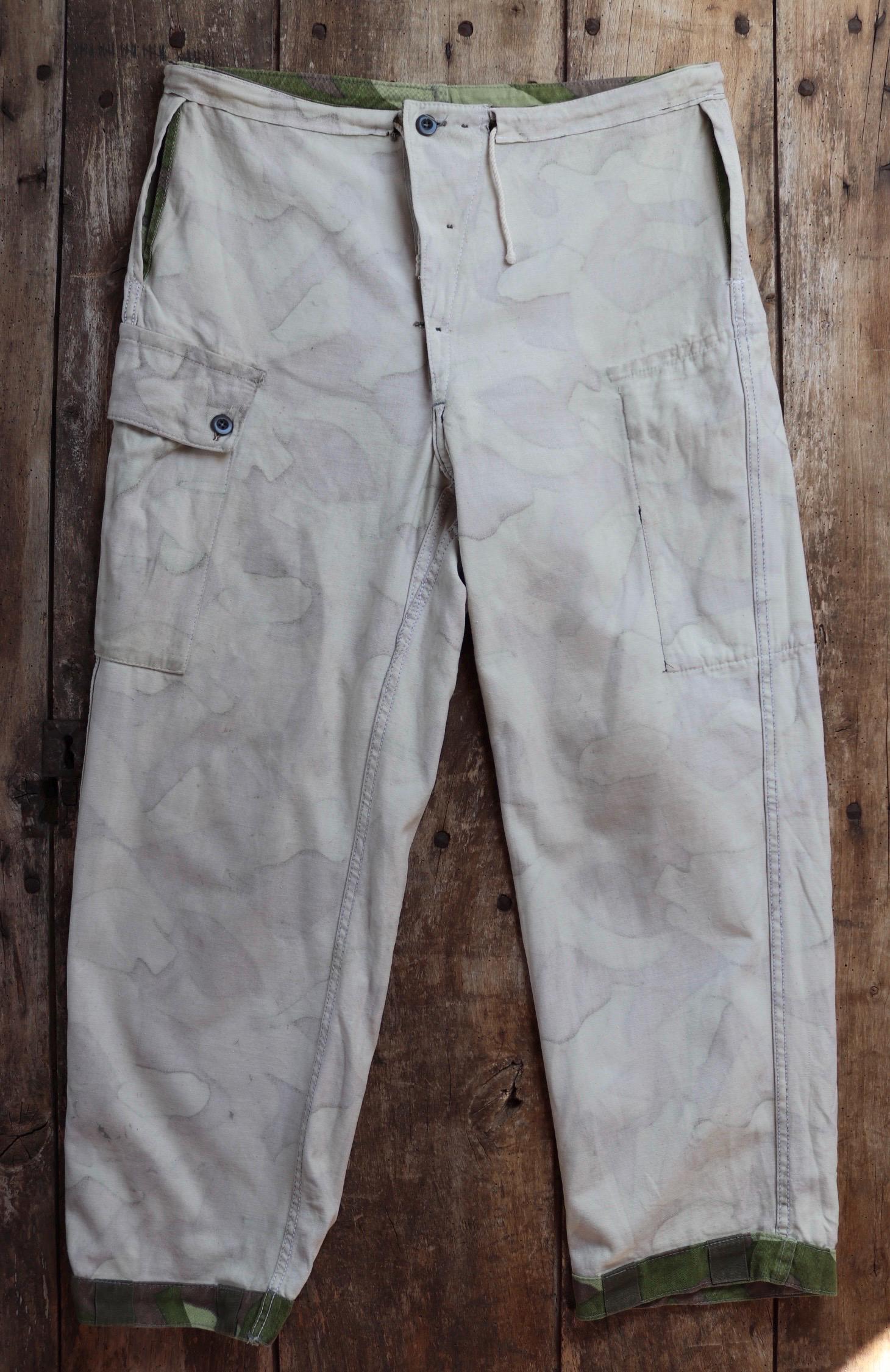 Vintage 1960s Finnish M62 camo trousers - windproof paratrooper pants - 37” x 29”
