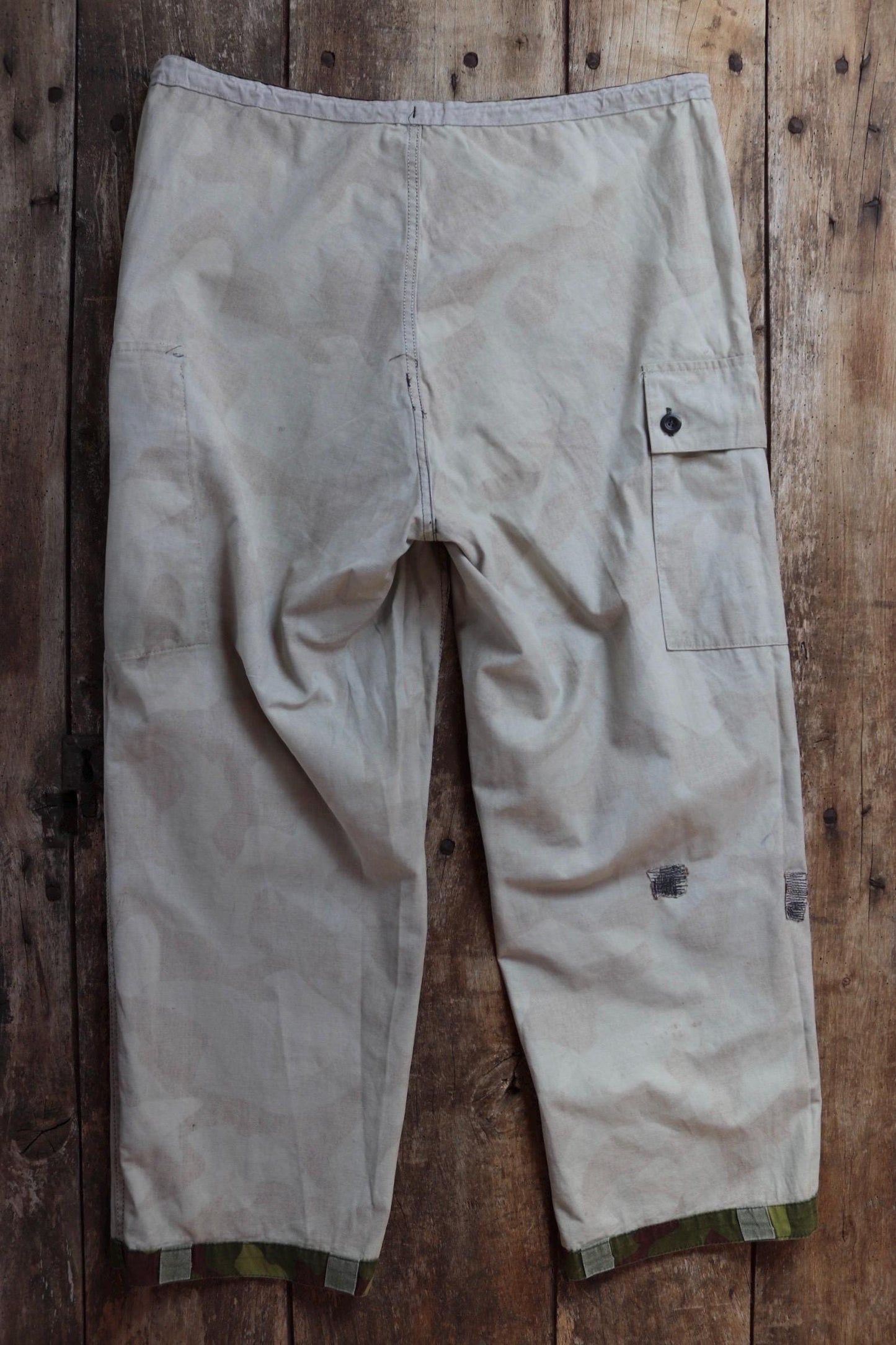Vintage 1990s Finnish M62 camo trousers - windproof paratrooper pants - 38” x 28”