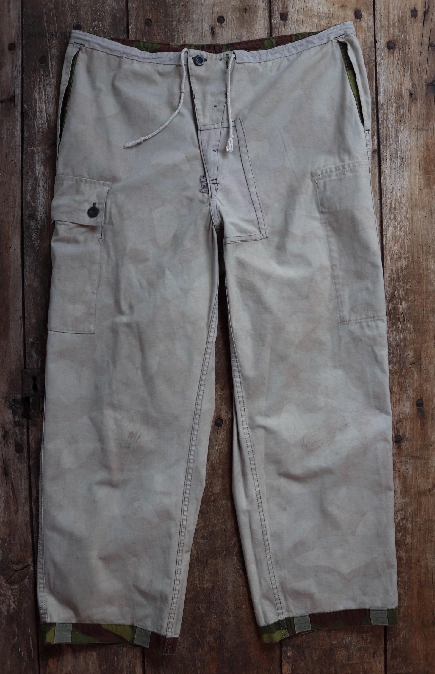 Vintage 1990s Finnish M62 camo trousers - windproof paratrooper pants - 38” x 28”