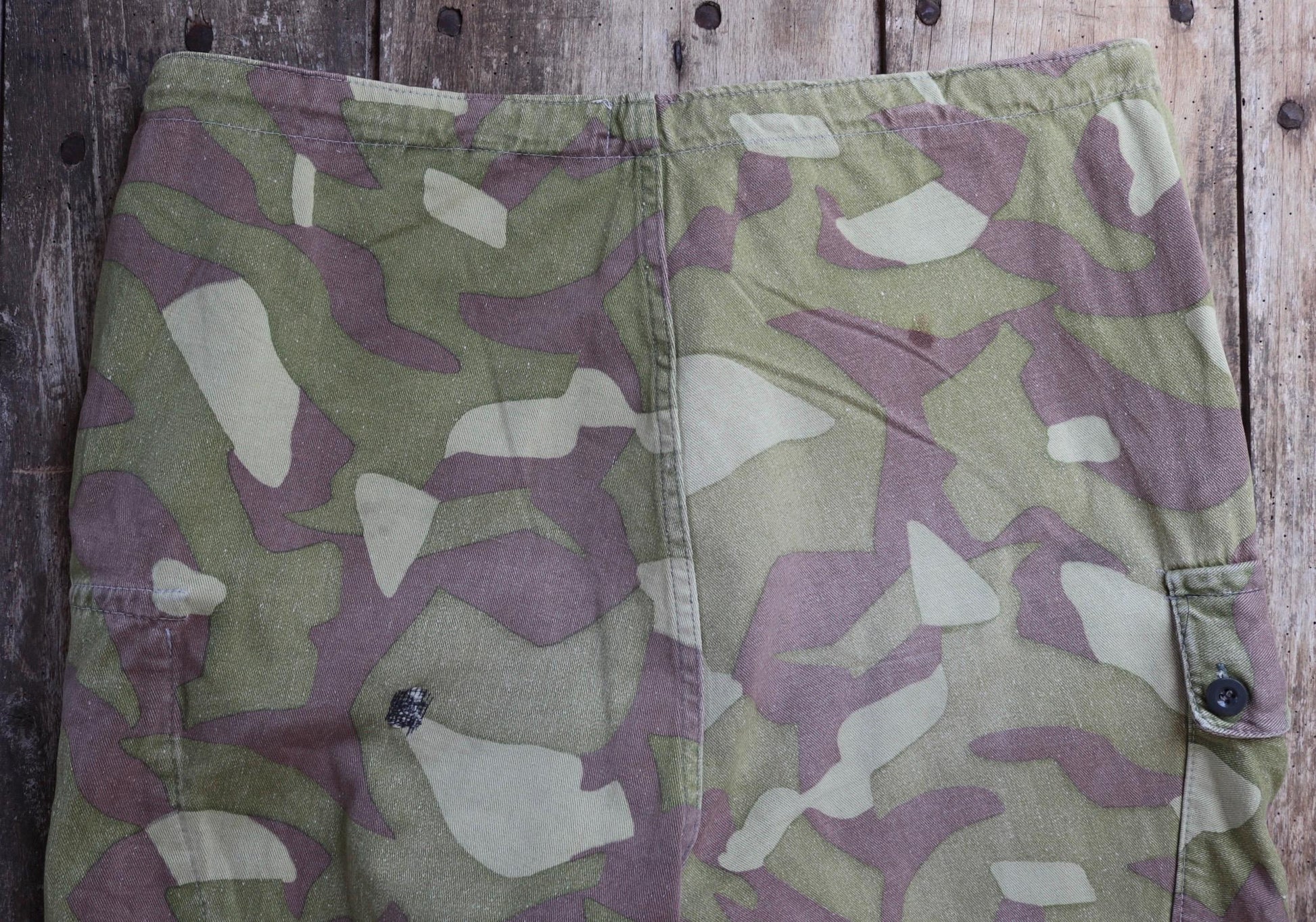 Vintage 1970s Finnish M62 camo trousers - windproof paratrooper pants - 38” x 35”